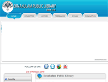 Tablet Screenshot of ernakulampubliclibrary.com